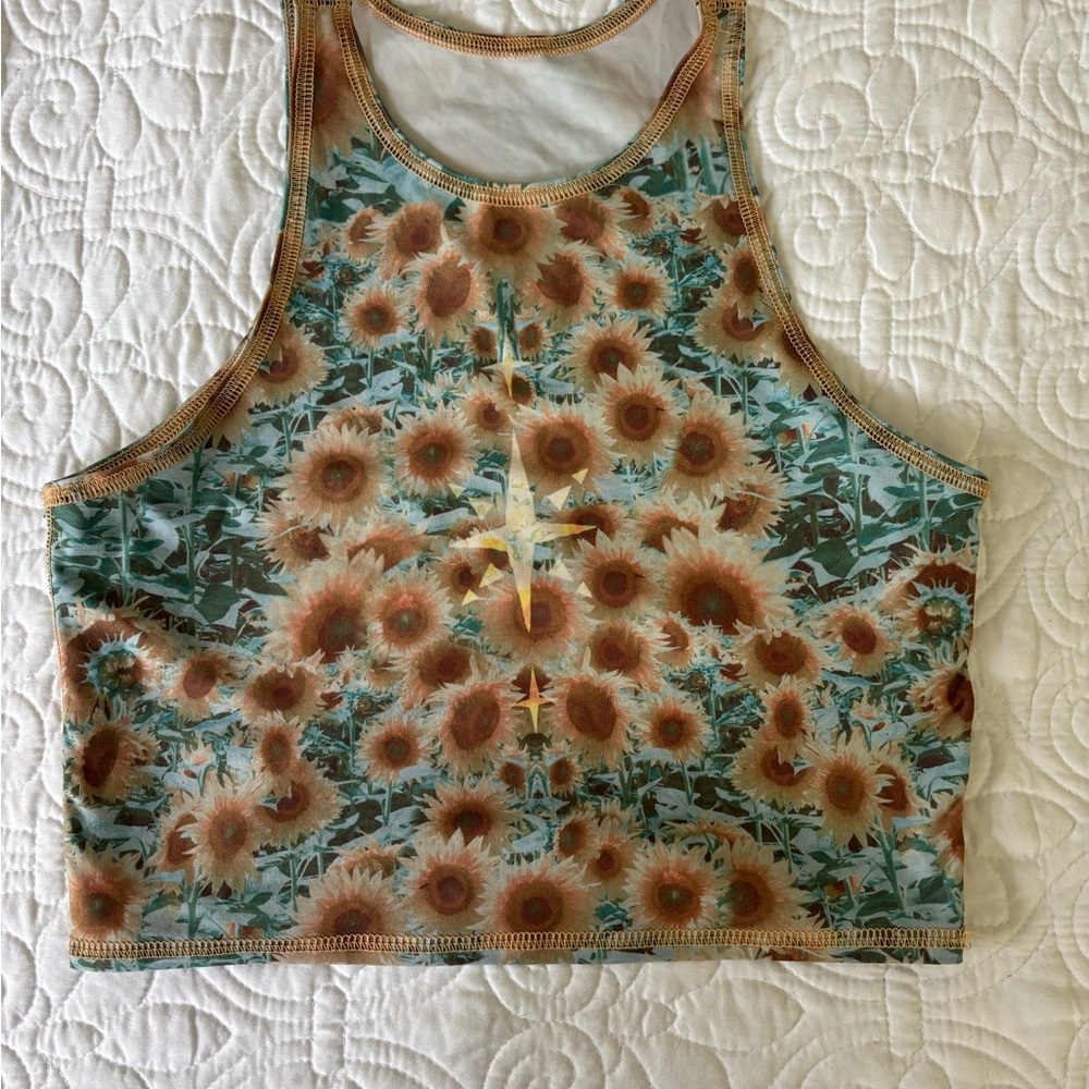 Teeki Sunflower Mermaid Pilates Yoga Tank